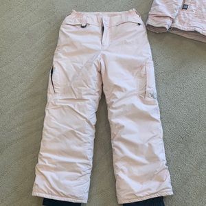 Girls medium pale pink Roxy ski pants